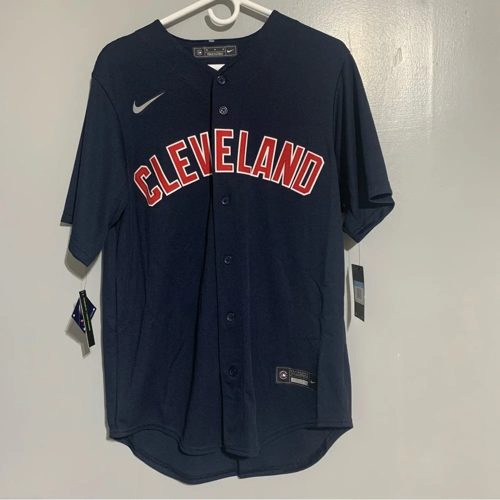 Nike Cleveland Guardians Baseball Jersey Men's M NWT $115 MLB‎ Navy Blue